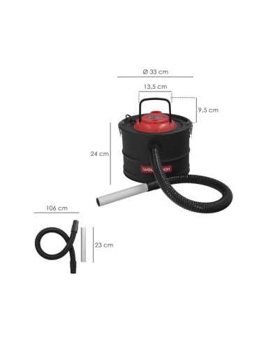 Aspirador Cenizas Wolfpack 1200 Watt. 15 Litros