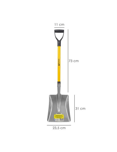 Pala Nieve Aluminio Mango Fibra De Vidrio Con Anilla