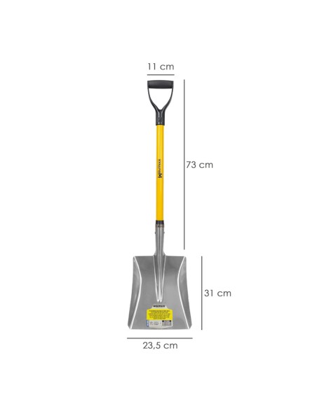 Pala Nieve Aluminio Mango Fibra De Vidrio Con Anilla