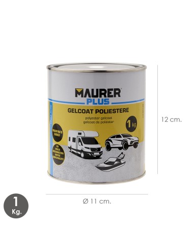 Gel Coat Poliester 1kg. Blanco. Pintura Poliester Para Fibra De Vidrio / Resina.