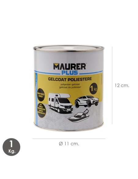 Gel Coat Poliester 1kg. Blanco. Pintura Poliester Para Fibra De Vidrio / Resina.