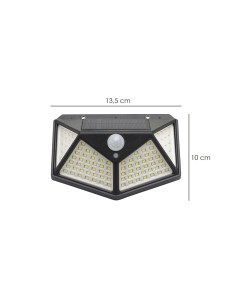 Aplique Solar Led Con Sensor De Luz y De Movimiento 270 Lumenes Ip4x Foco Led A Bateria, Foco Solar. 2