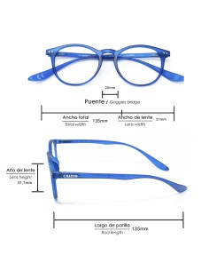 Gafas Lectura Connecticut Color Azul Aumento +1,0 Patillas Para Colgar Del Cuello , Gafas De Vista, Gafas De Aumento 2