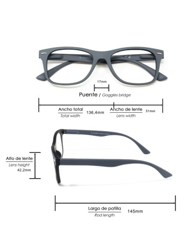 Gafas Lectura Illinois Gris Aumento +1,0 Gafas De Vista, Gafas De Aumento, Gafas Visión Borrosa