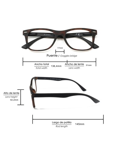 Gafas Lectura Illinois Estampado Carey Aumento +2,5 Gafas De Vista, Gafas De Aumento, Gafas Visión Borrosa