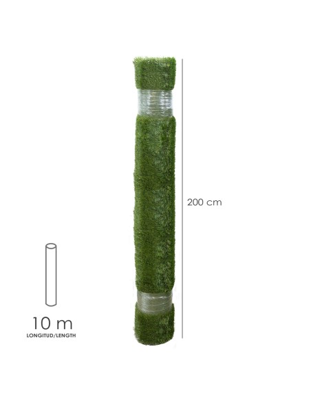 Cesped Artificial 33 mm. Rollo 2x10 metros. Césped Moqueta Para Interior y Exterior. Jardín, Terraza, Balcón. Uso Domestico