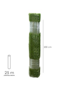 Cesped Artificial 12 mm. Rollo 2x25 metros. Césped Moqueta Para Interior y Exterior. Jardín, Terraza, Balcón. Uso Domestico 2