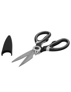 Tijera Cocina Hojas de Acero Inoxidable, Mangos Ergonomicos en TPR Con Funda Protectora 2