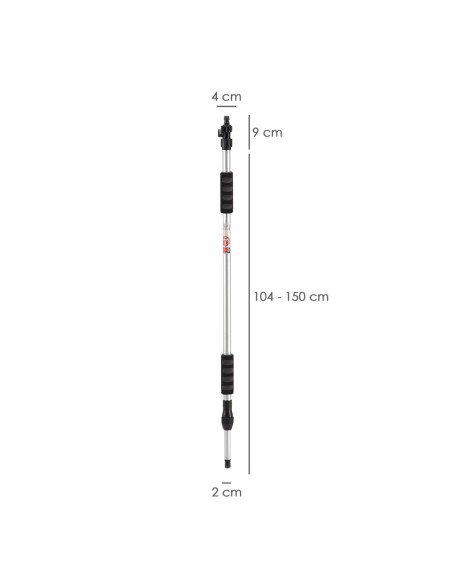 Mango Metalico Aluminio Para Cepillo Lavacoches. Medida de 100 a 150 cm .