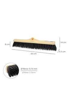 Cepillo Barrendero Industrial Fibra Rigida PVC. Soporte Polipropileno 50 cm. (Sin Mango) 2