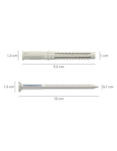 Taco NC-PS Con Tirafondo Torx 40 10 x 100 mm. (Caja De 50 Piezas)