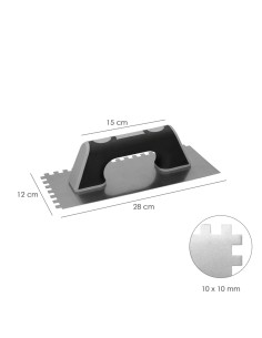 Peine Profesional Mango Polipropileno 280x120 mm. Dientes 10 x 10 mm. 2