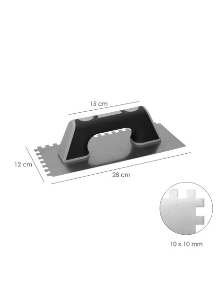 Peine Profesional Mango Polipropileno 280x120 mm. Dientes 10 x 10 mm.