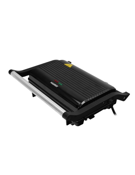 Sandwichera Grill Doble 1000w Parilla Eléctrica, Panini Press Grill, 1000w, Placa Antiadherente, Apertura 180º