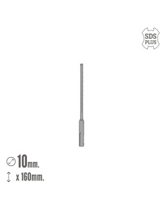 Broca Sds Plus 8 Filos Cortantes Especial Para Hormigon Armado Ø 10 x 160 mm. Broca Paredes, Broca Cimientos, Broca Muros 2