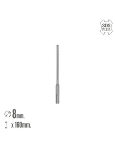 Broca Sds Plus 8 Filos Cortantes Especial Para Hormigon Armado Ø 8 x 160 mm. Broca Paredes, Broca Cimientos, Broca Muros 2