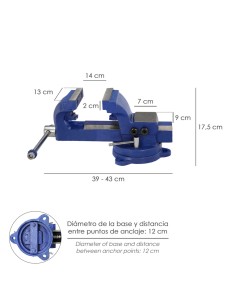 Tornillo Banco Giratorio Heavy Duty 130 mm Banco De Mesa Giratorio, Tornillo Sujeción, Abrazadera De Banco, Tornillo Banco Tubos 2