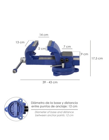 Tornillo Banco Giratorio Heavy Duty 130 mm Banco De Mesa Giratorio, Tornillo Sujeción, Abrazadera De Banco, Tornillo Banco Tubos