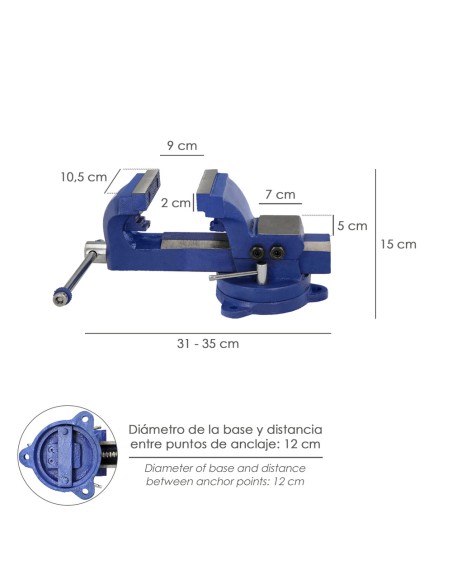 Tornillo Banco Giratorio Heavy Duty 105 mm Banco De Mesa Giratorio, Tornillo Sujeción, Abrazadera De Banco, Tornillo Banco Tubos