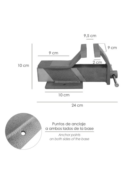 Tornillo Banco Acero 150 mm. Banco De Mesa, Tornillo Sujeción, Abrazadera De Banco