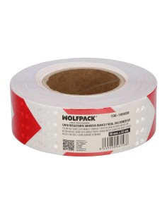 Cinta Adhesiva Reflectante Blanca/ Roja 50 mm. x 33 metros. Uso doméstico. 2