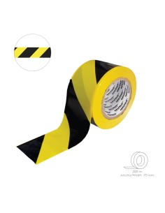 Cinta Señalización Polietileno Amarilla/Negra Rollo 200mt X 70mm 2