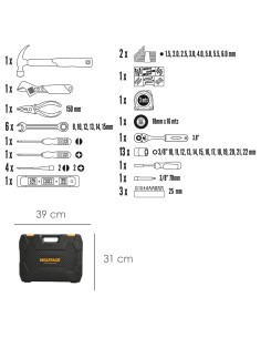 Juego Herramientas 140 Piezas Con Maletin 2