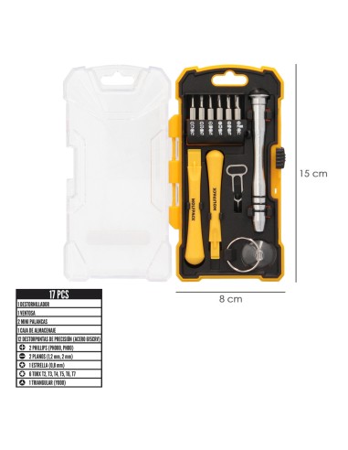 Kit Herramientas Reparacion Smartphones 17 Piezas