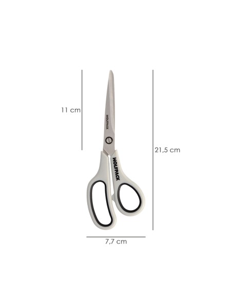 Tijeras Multiuso Acero Inoxidable 8,5" / 220 mm. Hojas Acero Inoxidable, Mango Comodo y Suave