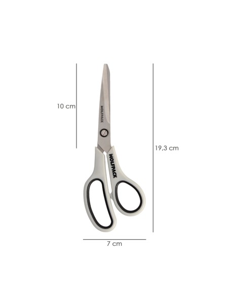 Tijeras Multiuso Acero Inoxidable 7,5" / 180 mm. Hojas Acero Inoxidable, Mango Comodo y Suave