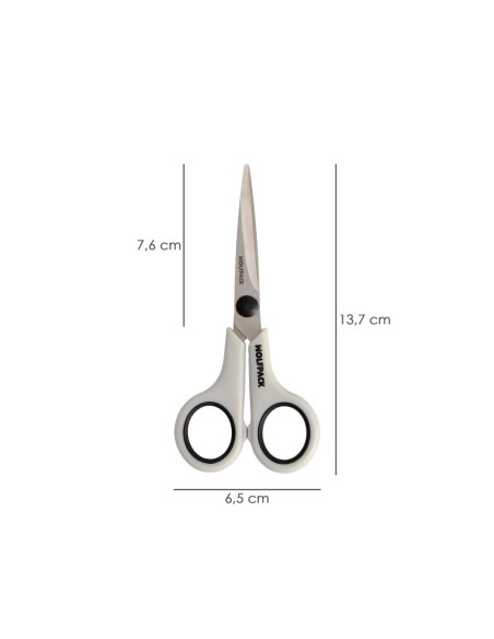 Tijeras Multiuso Acero Inoxidable 5,5" / 140 mm. Hojas Acero Inoxidable, Mango Comodo y Suave