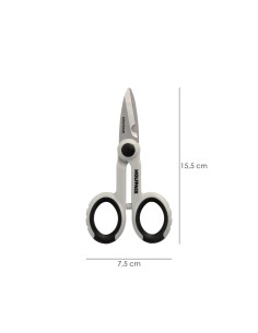 Tijeras Electricista 140 mm. Mango TPR No tension. Hojas Acero Inoxidable, Ergonomicas, Tijeras Cortar Cable, Pelacables 2