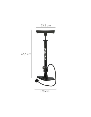Bomba Aire Con Manometro 8 Bares Cuerpo y Pies Acero, Valvulas SCHRADER y PRESTA con Adaptadores. Bomba Bicicletas, Bomba coches