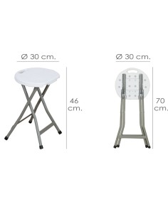 Taburete Plegable Ø 33x46 cm. Taburete Camping, Playa, Jardín Terrazas, Excursiones, Etc. 2
