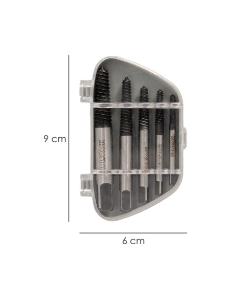 Juego Extractores Conicos Para Tornillos (5 Piezas). Medidas 3 A 18 mm. Extractor Tornillos, Saca Tornillos.