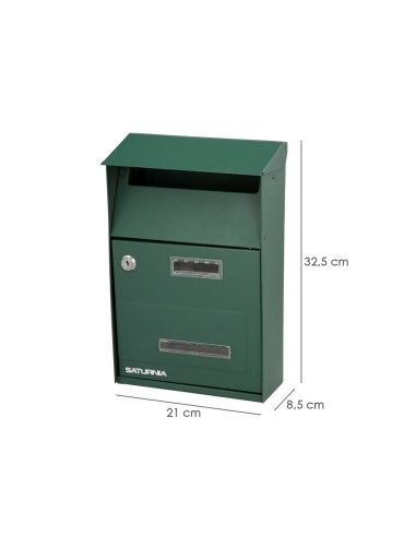 Buzon Exterior Country Verde 215 x 320 x 105 mm.