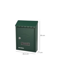 Buzon Exterior 205 x 300 x 70 mm. Verde 2