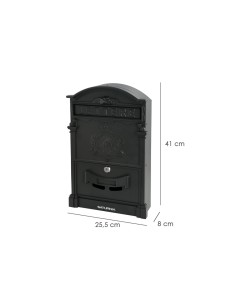 Buzon Jardín Aluminio Fundido Palace Gris Antracita 255 x 410 x 90 mm. 2