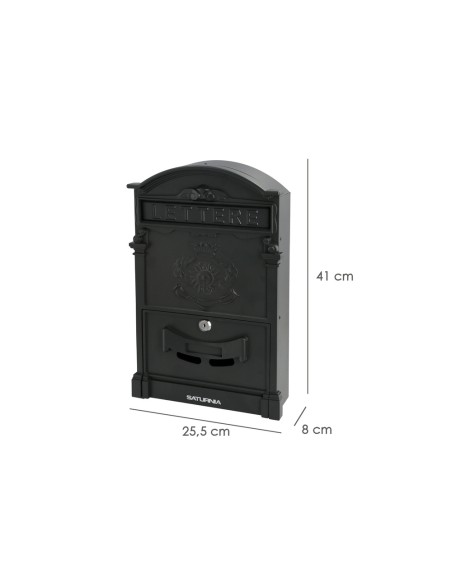 Buzon Jardín Aluminio Fundido Palace Gris Antracita 255 x 410 x 90 mm.