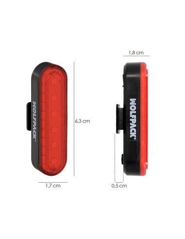 Luz Led Trasera Para Bicicleta / Patinete 100 Lumenes (4 Modos) Bateria Recargable USB