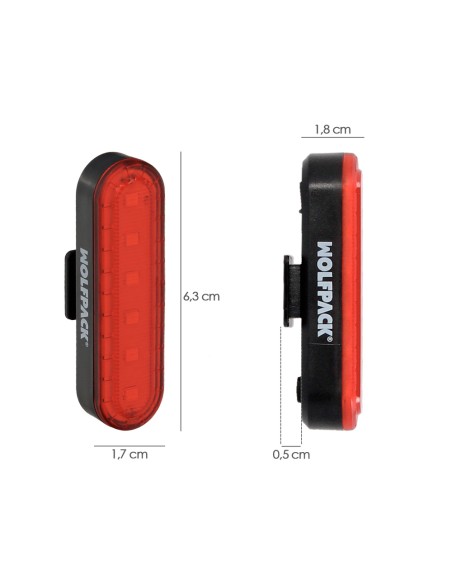 Luz Led Trasera Para Bicicleta / Patinete 100 Lumenes (4 Modos) Bateria Recargable USB