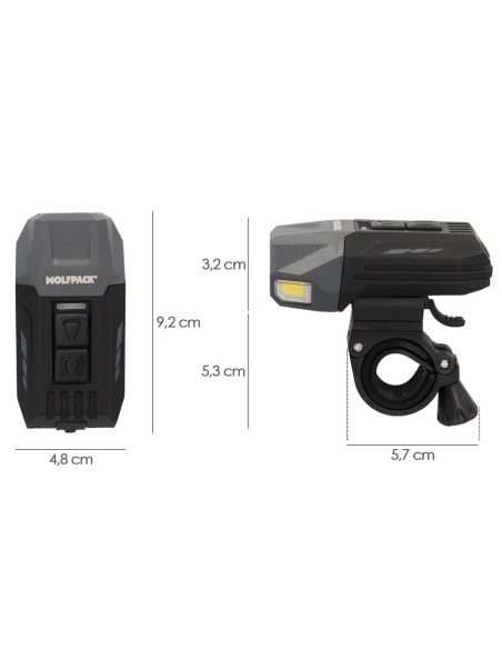 Luz Led Frontal Para Bicicleta / Patinete 800 Lumenes (7 Modos) Bateria Recargable USB