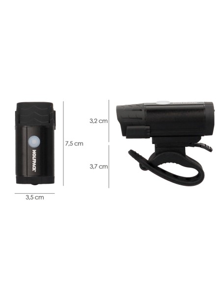 Luz Led Frontal Para Bicicleta / Patinete 400 Lumenes (5 Modos) Bateria Recargable USB
