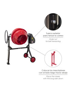 Hormigonera 160 litros / 650 W. Desmontable 2