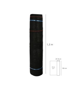 Malla Sombreo Negro 1,5 Metros Rollo 50 Metros, Reduce Radiación, Protección Jardín y Terraza, Regula Temperatura, Color Negro 2