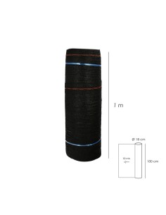 Malla Sombreo Negro 1,0 Metro Rollo 50 Metros, Reduce Radiación, Protección Jardín y Terraza, Regula Temperatura, Color Negro 2