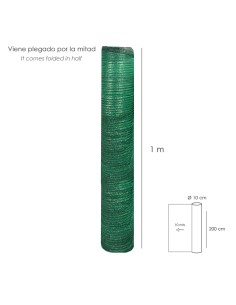 Malla Sombreo Rollo 2,0 x 10 Metros, Reduce Radiación, Protección Jardín y Terraza, Regula Temperatura, Color Verde Claro 2