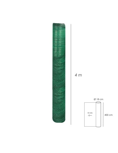 Malla Sombreo Rollo 4 x 50 metros, Reduce Radiación, Protección Jardín y Terraza, Regula Temperatura, Color Verde Claro