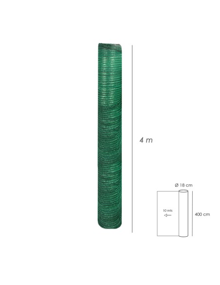 Malla Sombreo Rollo 4 x 50 metros, Reduce Radiación, Protección Jardín y Terraza, Regula Temperatura, Color Verde Claro