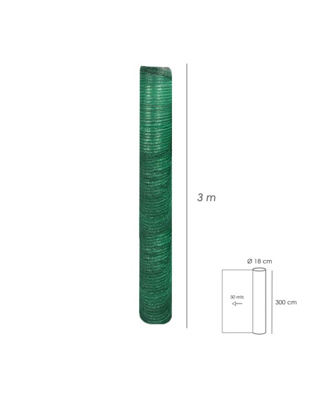 Malla Sombreo Rollo 3 x 50 metros, Reduce Radiación, Protección Jardín y Terraza, Regula Temperatura, Color Verde Claro
